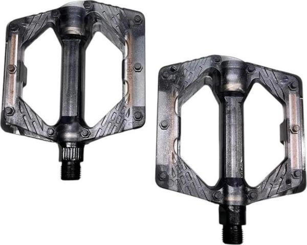 BİKE SKY EVO ŞEFFAF RENKLİ PLATFORM GENİŞ PEDAL PLATFORM BİSİKLET PEDALI REFLEKTÖRLÜ - Image 1