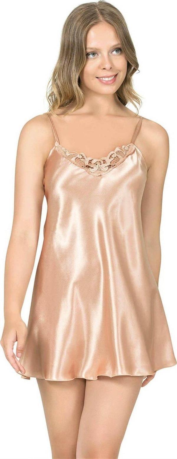 Findit Gold Kısa Saten Gecelik - Image 1