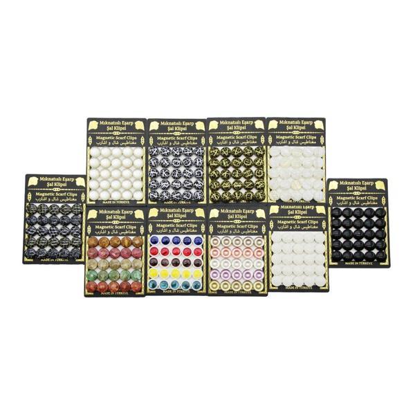 25PCS TAKIM   MIKNATISLI  EŞARP ŞAL KLİPSİ  1 KART-Findit - Image 1