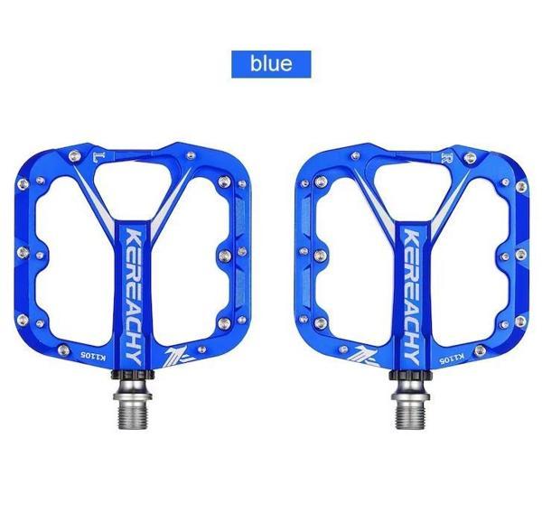 Kereachy 3 Rulmanlı Alüminyum Alaşımlı Mtb Freeride Bmx Geniş Platform Bisiklet Pedalı Mavi - Image 1