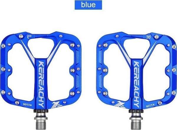 Kereachy 3 Rulmanlı Alüminyum Alaşımlı Mtb Freeride Bmx Geniş Platform Bisiklet Pedalı Mavi - Image 1