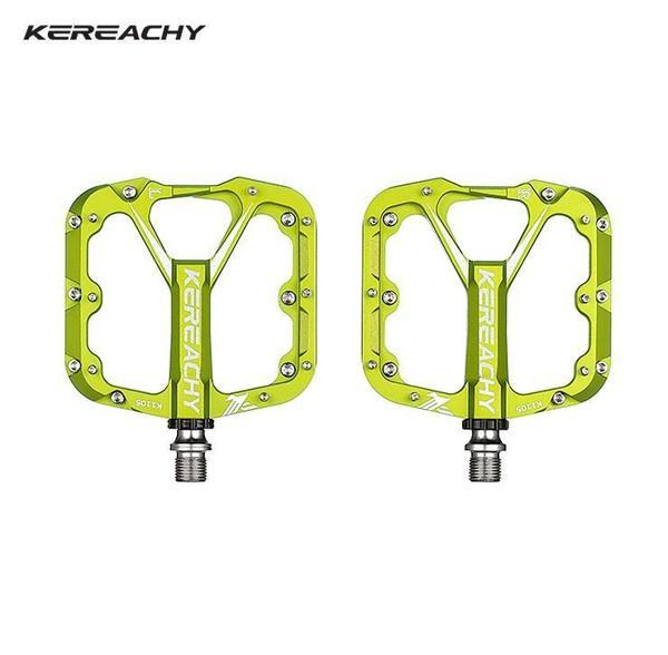 Kereachy 3 Rulmanlı Alüminyum Alaşımlı Mtb Freeride Bmx Geniş Platform Bisiklet Pedalı Yeşil - Image 1