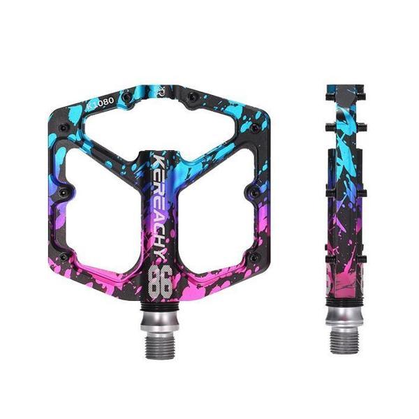 Kereachy 3 Rulmanlı Ultralight Alüminyum Alaşımlı Mtb Bmx Geniş Hafif Platform Pedal Mavi Mor Pembe - Image 1