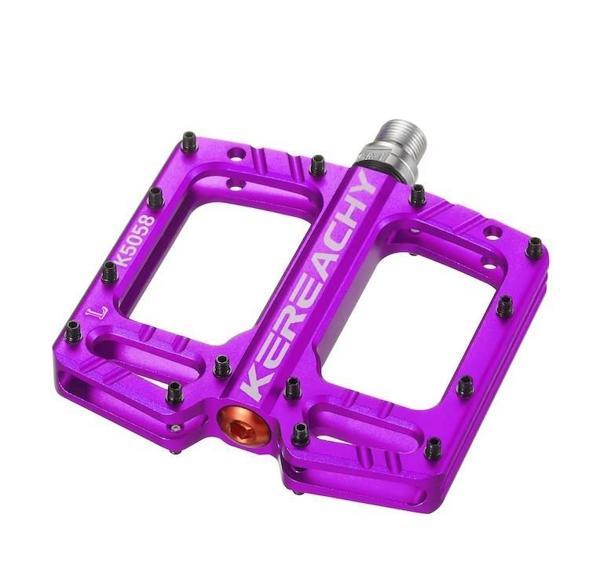 Kereachy 3 Rulmanlı Ultralight Alüminyum Alaşımlı Mtb Bmx Geniş Platform Bisiklet Pedalı Mor  - Image 1