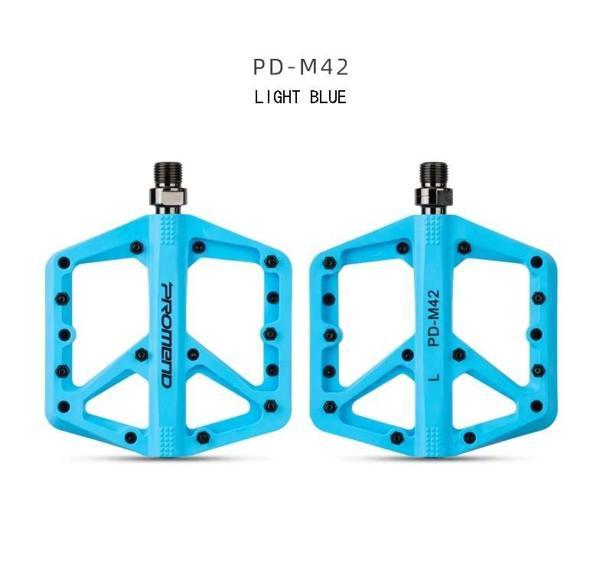 Promend Renkli Platform Pedal MTB Freeride Kaymaz Rulmanlı Plastik Pedal Ultra Hafif Açık Mavi Renk - Image 1
