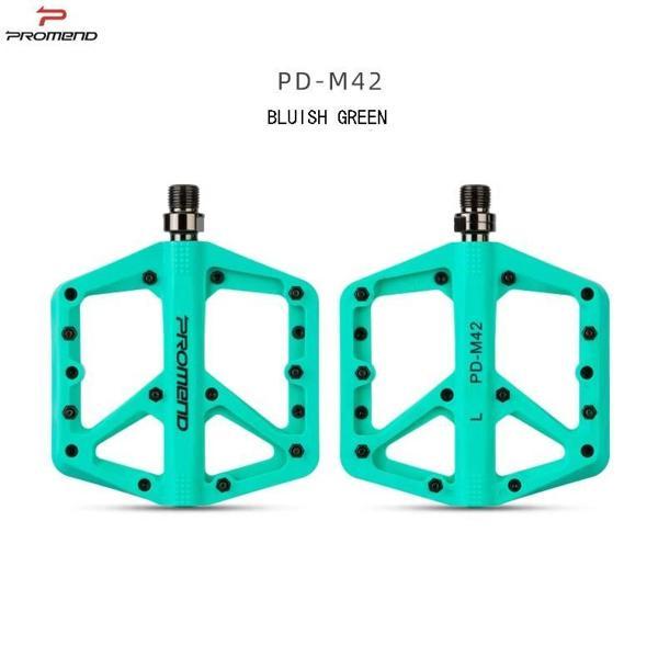 Promend Renkli Platform Pedal MTB Freeride Kaymaz Rulmanlı Plastik Pedal Ultra Hafif Bianchi Yeşili Renk - Image 1
