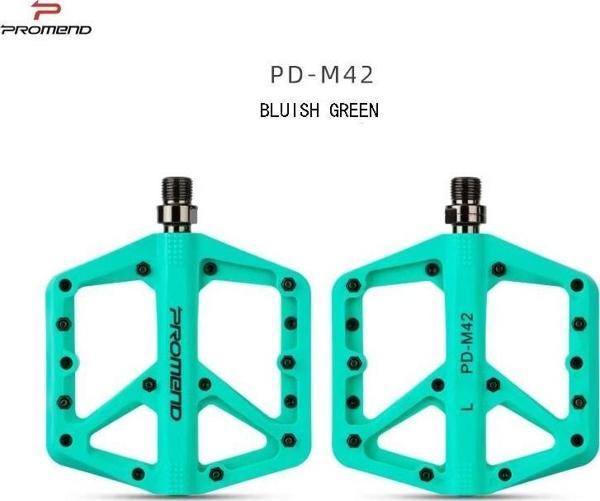 Promend Renkli Platform Pedal MTB Freeride Kaymaz Rulmanlı Plastik Pedal Ultra Hafif Bianchi Yeşili Renk - Image 1