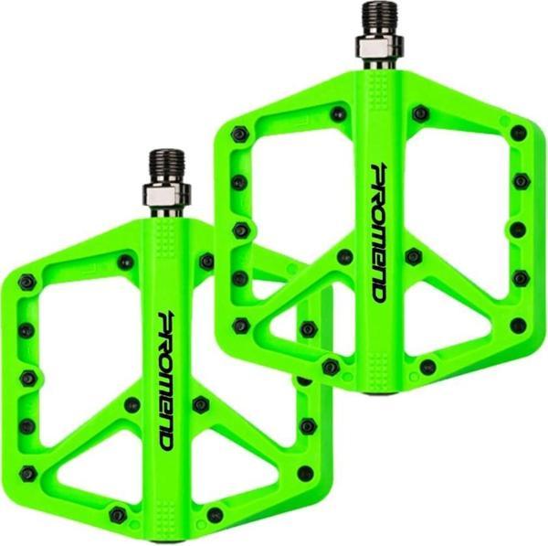 Promend Renkli Platform Pedal MTB Freeride Kaymaz Rulmanlı Plastik Pedal Ultra Hafif Yeşil Renk - Image 1
