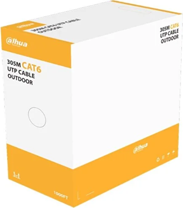 Dahua Dh-pfm920-6un 305 Metre Outdoor Dış Mekan Utp 23awg Cat6 Oksijensiz Bakır % 99,97 Saflık Cat6  - Image 1
