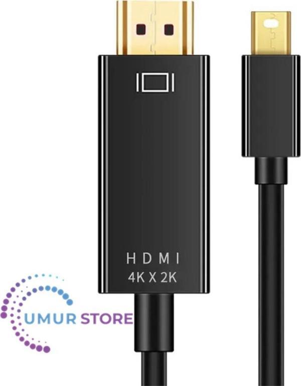 Mini Display Port To HDMI Kablo 4KX2K Video Aktarma Kablosu 1.8 Metre - Image 1