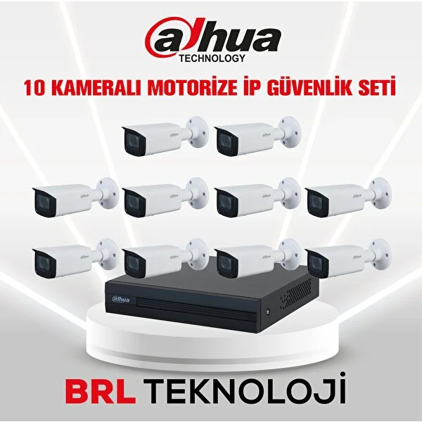 Dahua 10 Kameralı 2 Mp Motorize Ip Güvenlik Kamera Seti - Image 1