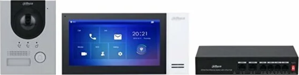 Dahua Ktp01-s2(s) 7"inç Ekran 2mp Ip Villa Kiti İç Ve Dış Ünite cat6 Kablo İle Çalışır - Image 1