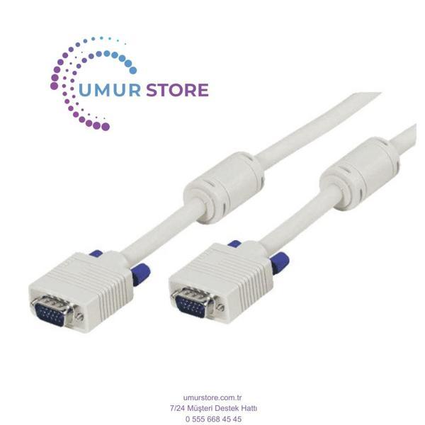 VGA 1.8 mt Kablo Erkek-Erkek NV301 Beyaz - Image 1