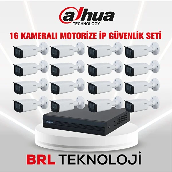 Dahua 16 Kameralı 2 Mp Motorize Ip Güvenlik Kamera Seti - Image 1