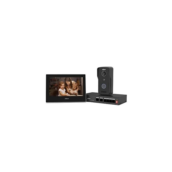 Dahua Ktp03 7"inç Ekran 2mp Ip Villa Kiti İç Ve Dış Ünite cat6 Kablo İle Çalışır - Image 1