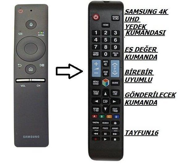 Samsung ile uyumlu 43RU7400 Yedek Kumandası - Image 1