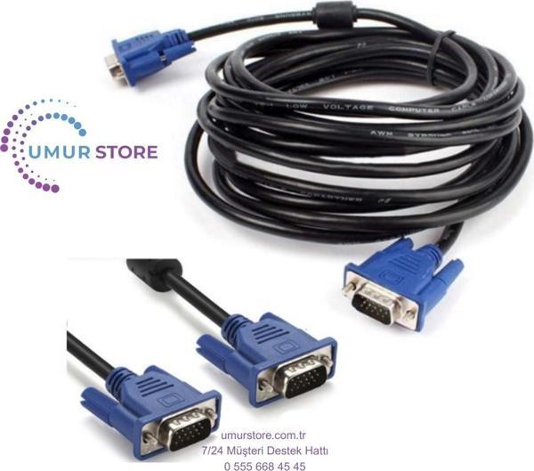 15 Metre VGA Kablo 15 Metre 15 Pin Erkek Erkek Kablo - Image 1