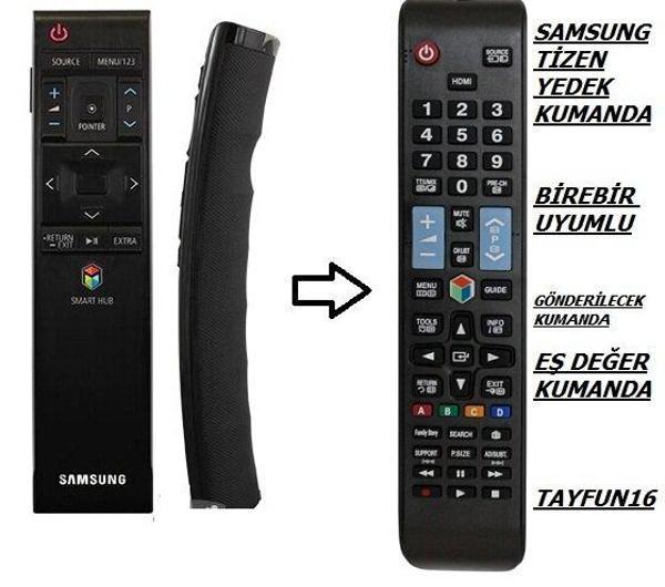 SAMSUNG ile uyumlu AKILLI KUMANDA BN59-01220D TİZEN J SERİSİ YEDEK Kumanda - Image 1