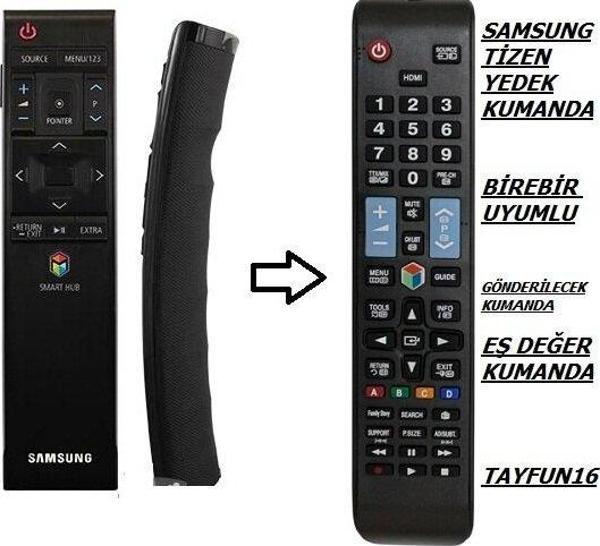 SAMSUNG ile uyumlu AKILLI KUMANDA BN59-01220D TİZEN J SERİSİ YEDEK Kumanda - Image 1