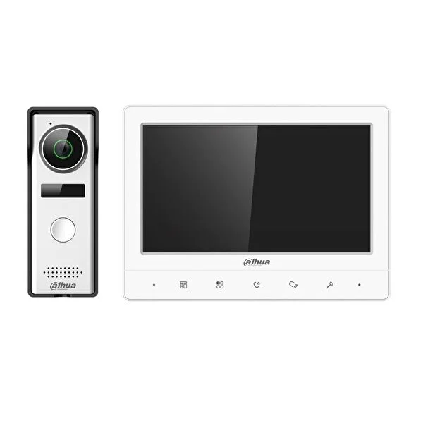Dahua Dhi-kta02 7"inç Ekran 1.3mp Kamera Analog Villa Kiti İnterkom İç Ve Dış Ünite - Image 1
