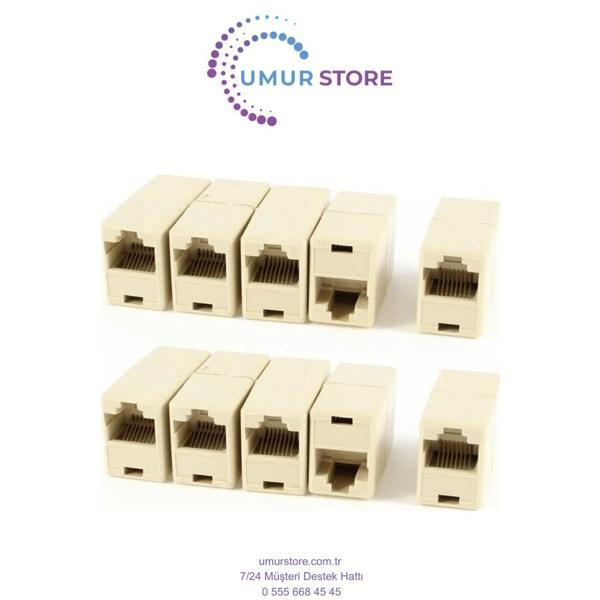Adsl Cat5 Cat6 RJ45 Dişi-Dişi Birleştirici 100ADET - Image 1