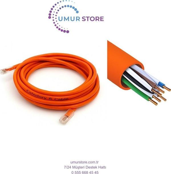 Cat 6 5m RJ45 Uçlu Jacklı Ethernet Kablosu Halojensiz Yüksek Performanslı Network Çözümü - Image 1