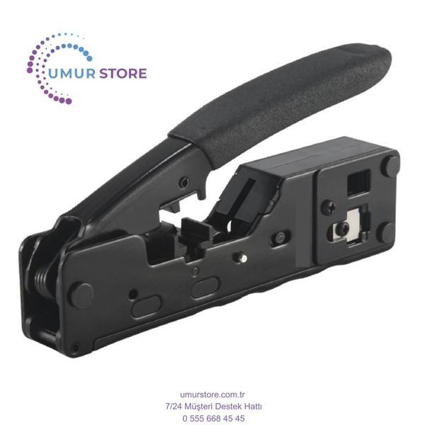Cat5 Cat6 Cat7 RJ45 RJ12 RJ11 Ağ Konnektörleri Için Crimper Geçiş Modüler Fişler Ethernet Kabloları  - Image 1