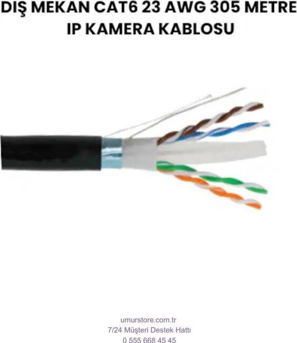 Cat6 305 mt Dış Mekan 23 Awg Outdoor Ip Kamera Kablosu - Image 1