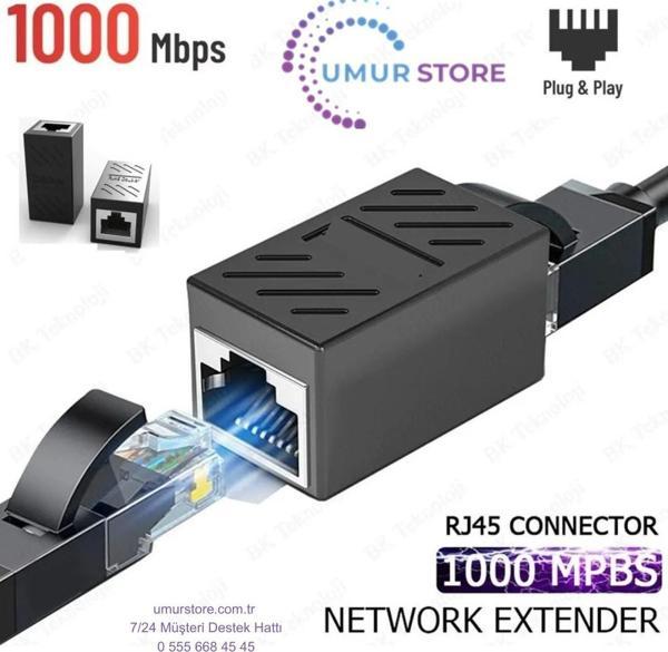 Gigabit Destekli RJ45 Dişi Dişi CAT5E/CAT6/7/8 Ethernet Lan Ağı Birleştirici Ara Aparatı Internet Ka - Image 1