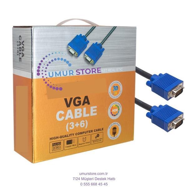 VGA Kablo 15 Pin 3+6 Erkek/erkek 5m Kutulu - Image 1