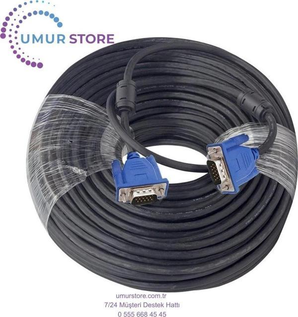 VGA Kablo 15PİN E/e 3+4 Fi̇ltreli̇ 30MT - Image 1
