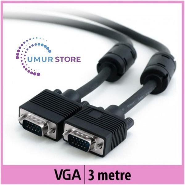 Vga Monitör Kablosu - Siyah - 3M - Image 1