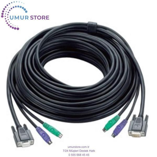 10 mt Ps/2 Klavye Mouse Monitör VGA Kvm Switch Kablosu - Image 1