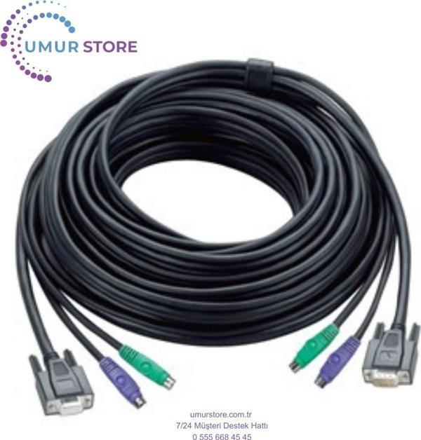 10 mt Ps/2 Klavye Mouse Monitör VGA Kvm Switch Kablosu - Image 1
