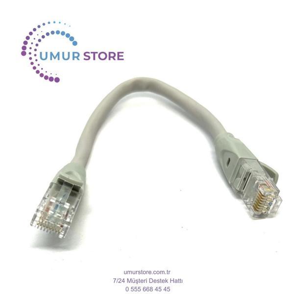 20CM Cat6 Patch Kablo 20 cm Ethernet Kablosu Utp Lan Kablosu Internet Kablosu Gri Renk - Image 1