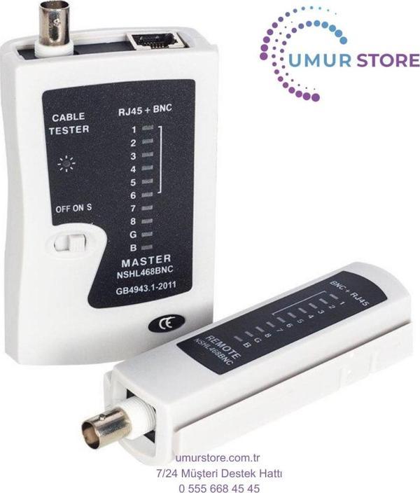 CAT5-CAT6-RJ45-BNC Kablo Test Cihazı - Image 1