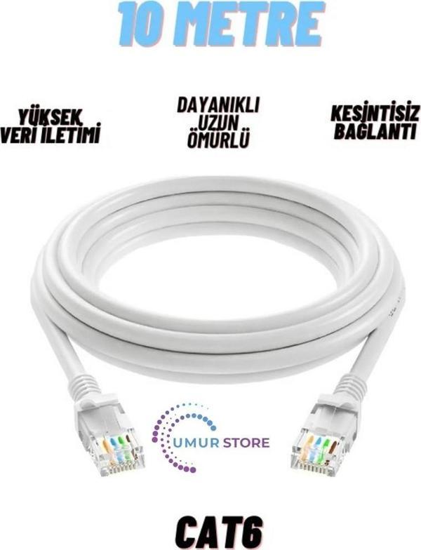 Cat6 1000MBPS Ethernet Internet Veri RJ45 Kablosu 5 , 10, 15, 20 Metre Ethernet Bilgisayar Kablosu R - Image 1
