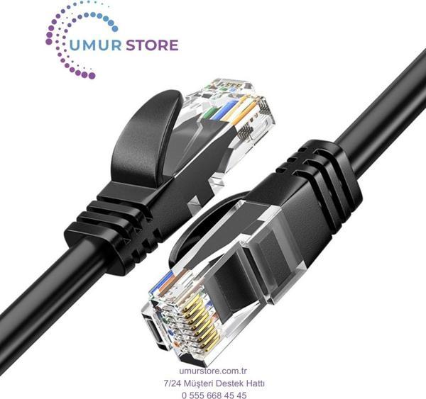 Cat6 15 Metre Patch Network Ethernet Kablosu Jack Soketleri Takılı Hazır Internet Kablosu Jak Kablo - Image 1