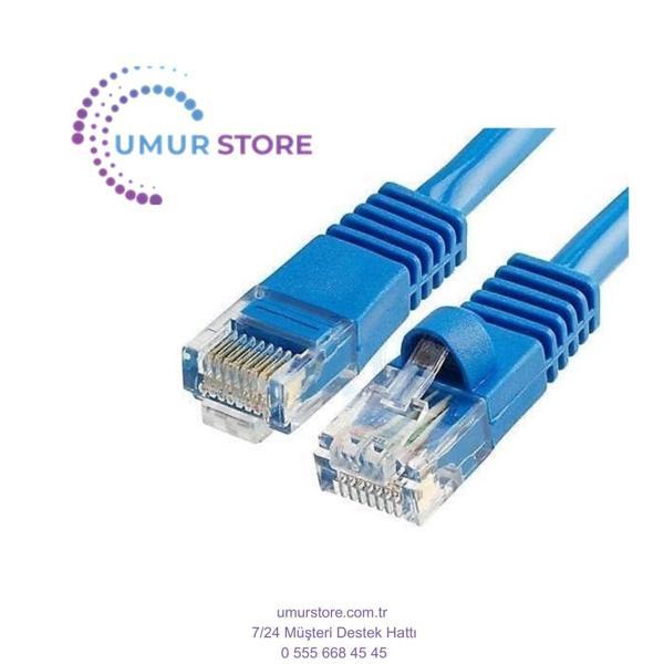 CAT6E - CAT5E Internet Bilgisayar, Laptop Network Lan Bağlantı Data Kablosu (CAT5E, 20 Mt) - Image 1