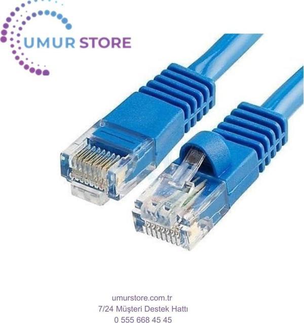 CAT6E - CAT5E Internet Bilgisayar, Laptop Network Lan Bağlantı Data Kablosu (CAT5E, 20 Mt) - Image 1