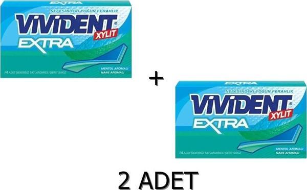 Vivident Extra Nane-Mentol Aromalı Şekersiz-Tatlandırıcılı Şerit Sakız 26g - Image 1