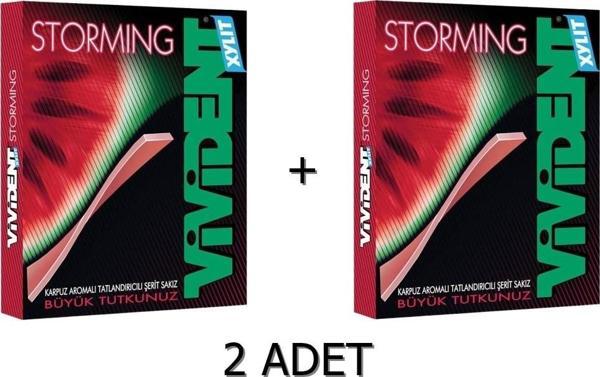 Vivident Storming Karpuz Aromalı Şekersiz-Tatlandırıcılı Şerit Sakız 33g  - Image 1