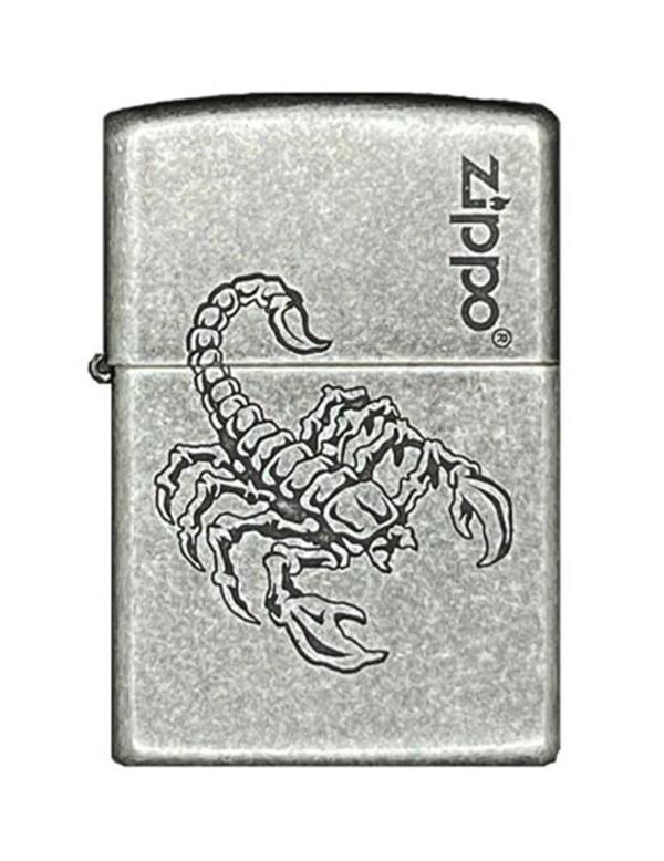 Zippo Lustre Scorpion Antique Silver Dizayn Çakmak - Image 1