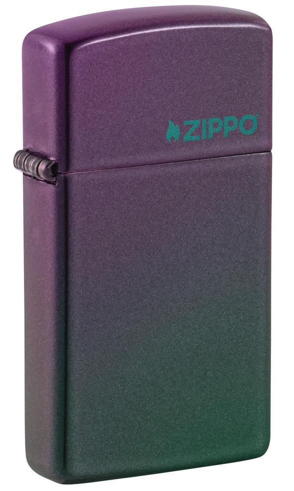 Zippo Slim Iridescent Matte Logo - Yanardöner Dizayn Çakmak - Image 1