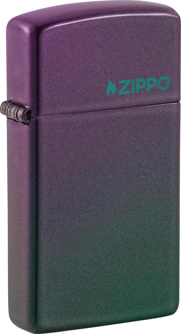 Zippo Slim Iridescent Matte Logo - Yanardöner Dizayn Çakmak - Image 1