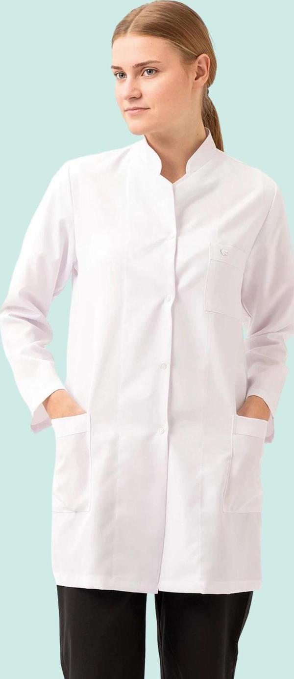 Tıbbi Kadın Uzun Kollu Laboratuvar Önlüğü Adiantum Doktor Öğretmen Rahat Kesim - Image 1