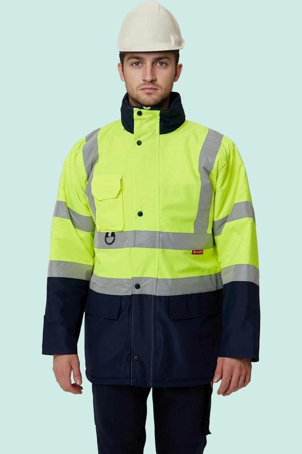 Kışlık İş Güvenliği Parkası Neon EN ISO 13688 20471 343 Linum - Image 1
