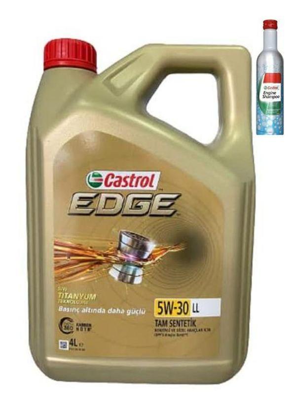 CASTROL EDGE 5W-30 LL 4LT DPF Lİ YENİ AMBALAJ CASTROL KARTER VE MOTOR İÇİ TEMİZLEME - Image 1