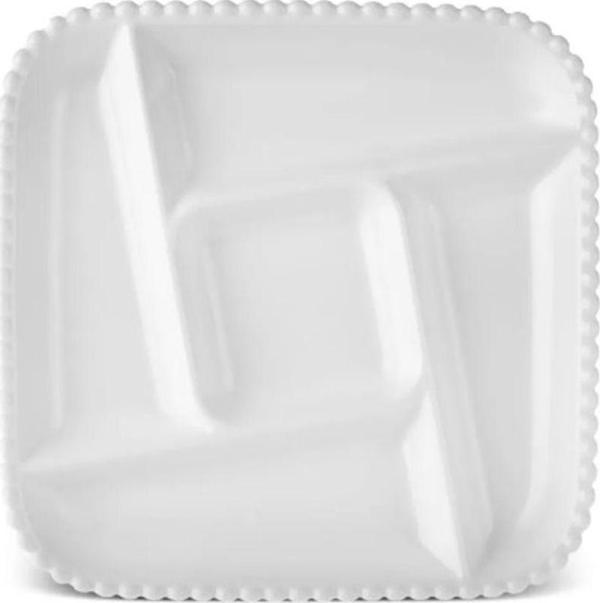 3D Home Carmen Perla 5 Bölmeli Kare Sunum Tabağı 27 Cm - Image 1