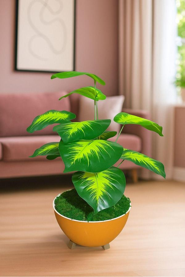 3D Home Difenbahya Yapay Çiçek 60 Cm – Dekoratif Saksılı Salon Bitkisi | Ev Ofis Için Şık Tasarım - Image 1